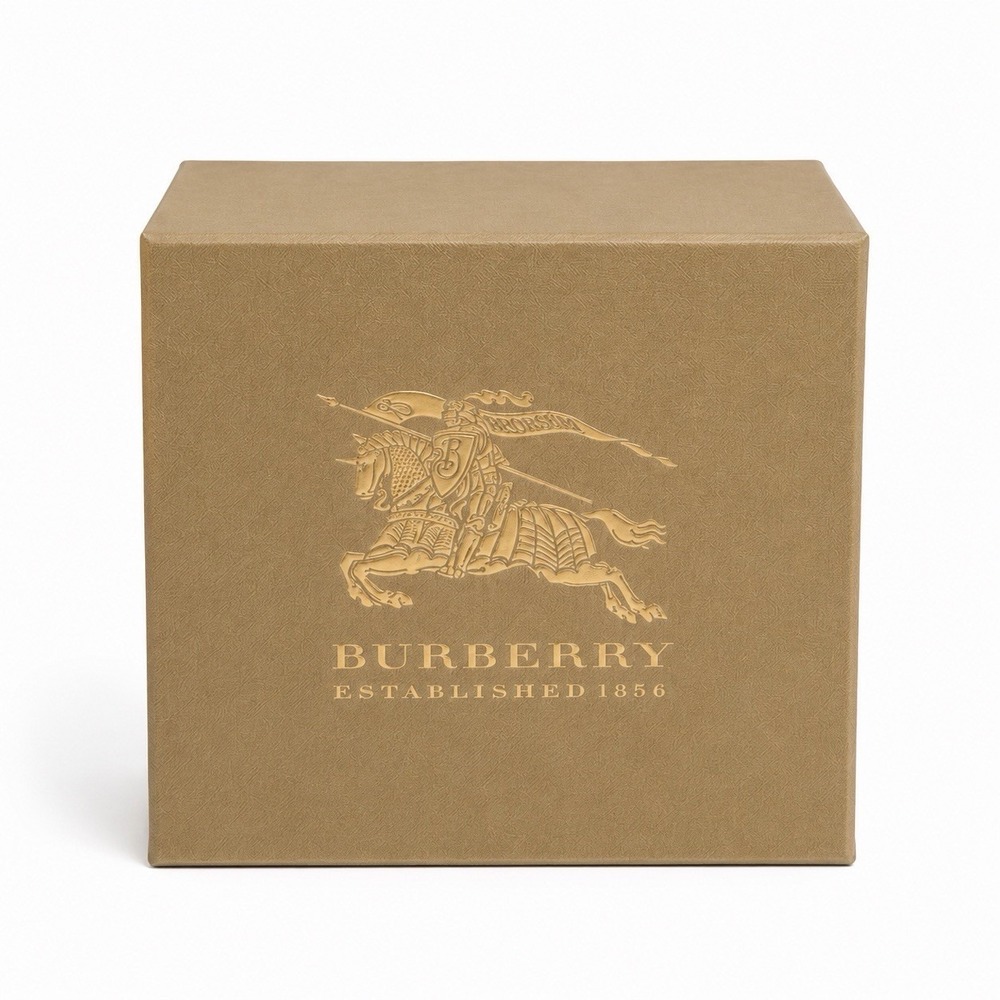 Burberry Empty Watch Presentation Box Case w/ Manual Booklet Authentic Beige